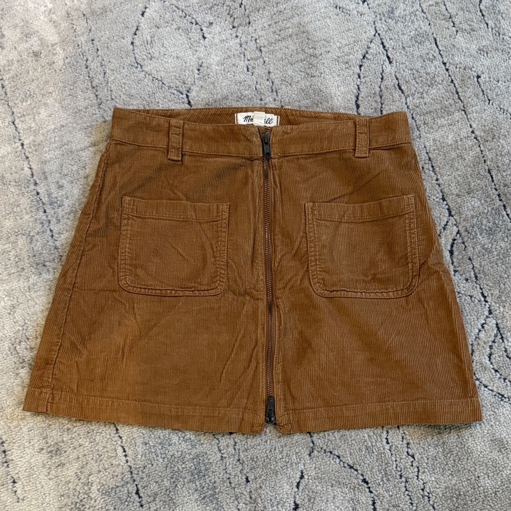 Madewell Tan Corduroy Mini Skirt